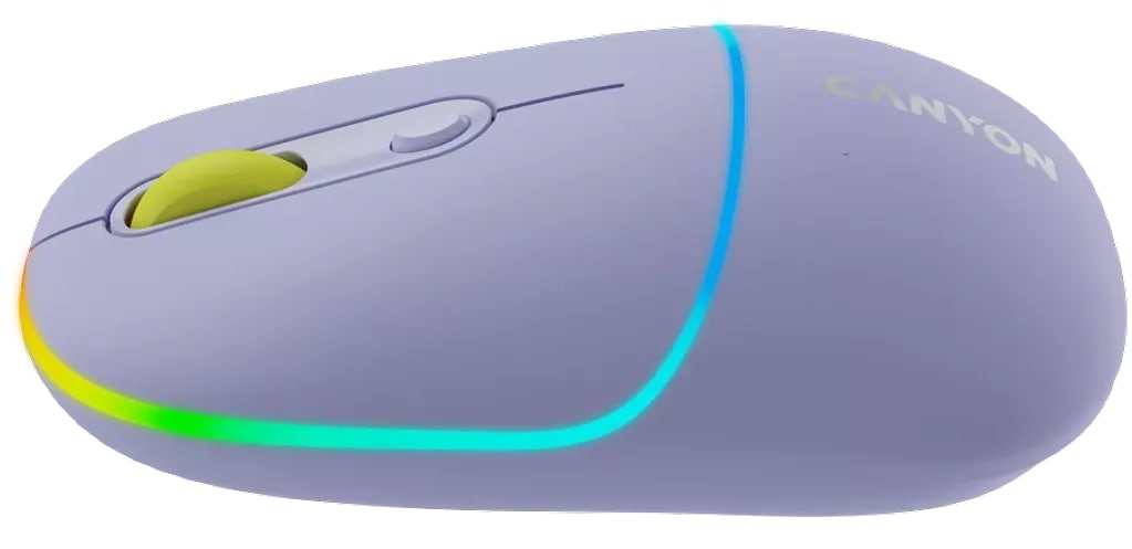 Миша CANYON MW-22 Dual Band RGB Lavender (CNS-CMSW22ML) · 5