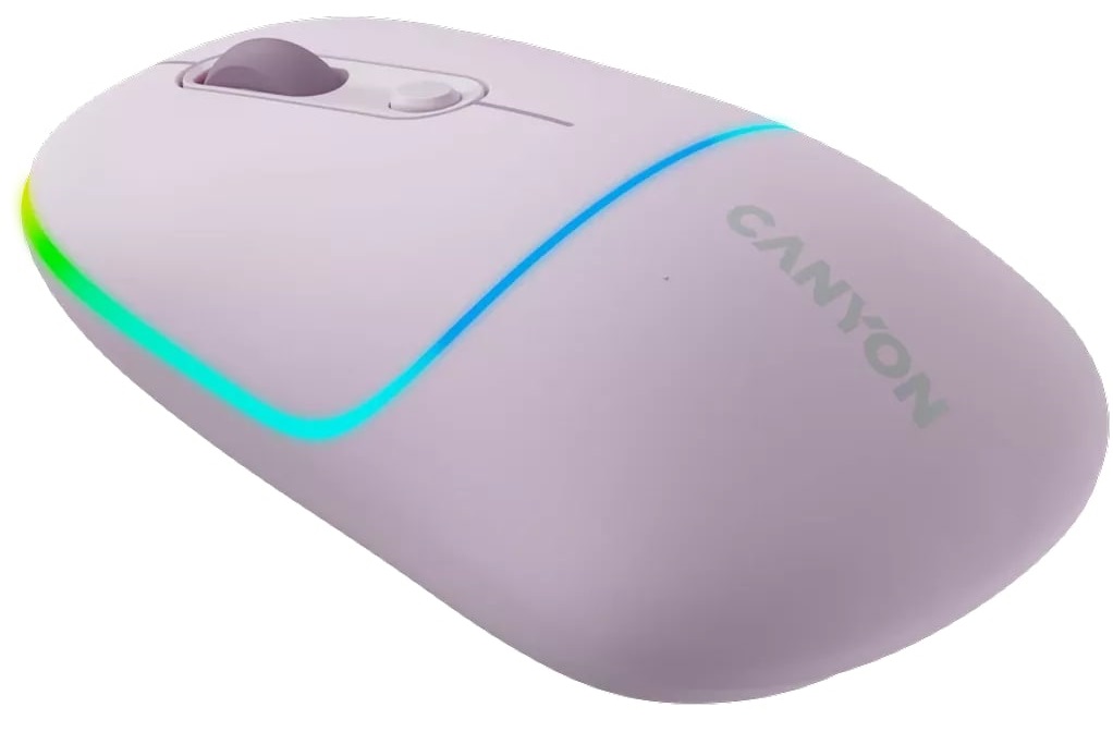 Миша CANYON MW-22 Dual Band RGB Pearl Rose (CNS-CMSW22PR) · 2