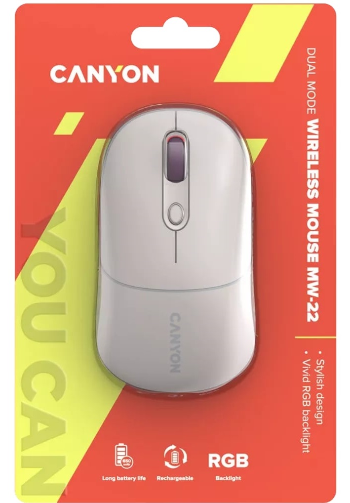 Миша CANYON MW-22 Dual Band RGB Rice (CNS-CMSW22RC) · 6