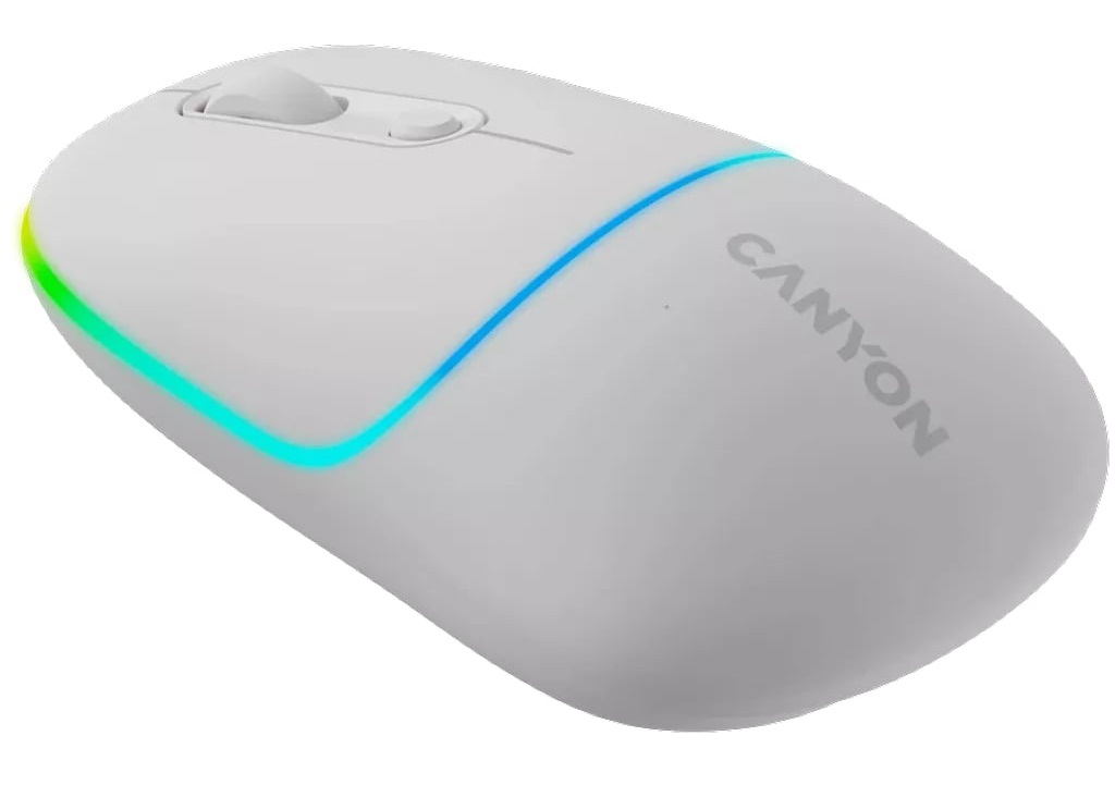 Миша CANYON MW-22 Dual Band RGB Snow White (CNS-CMSW22SW) · 2