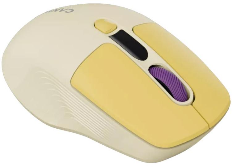Миша CANYON MW-26 LCD Silent Dual Mode Yellow (CNS-CMSW26Y) · 2