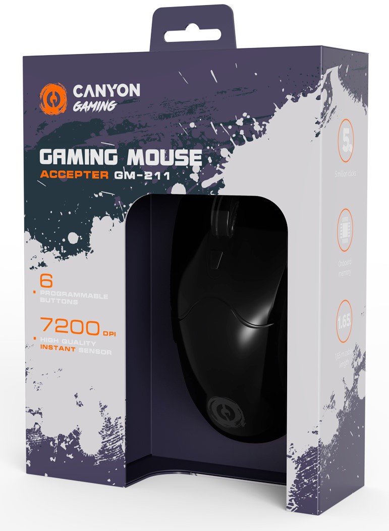 Ігрова миша CANYON Accepter GM-211 RGB Black (CND-SGM211) · 6