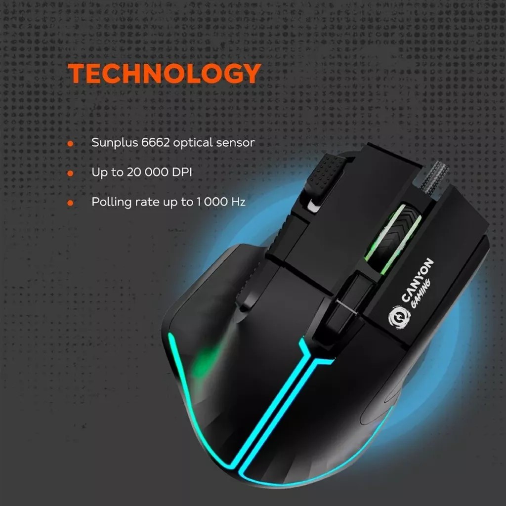 Ігрова миша CANYON Fortnax GM-636 RGB Black (CND-SGM636B) · 6
