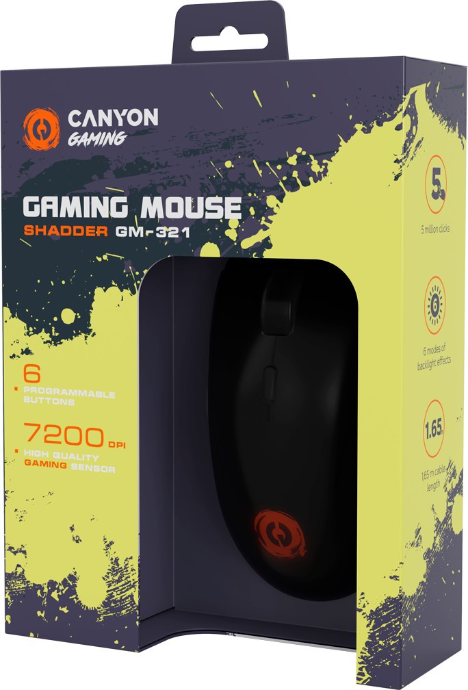 Ігрова миша CANYON Shadder GM-321 RGB Black (CND-SGM321) · 6