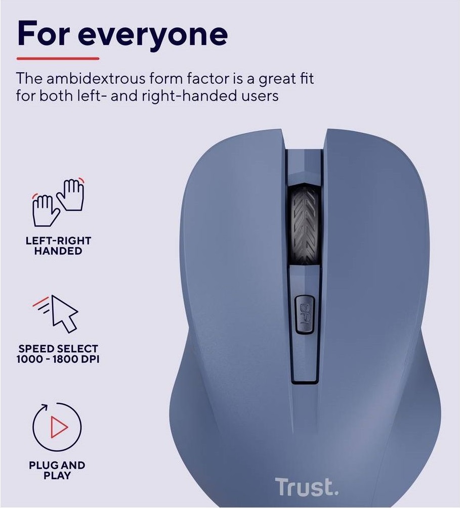 Миша TRUST Mydo Silent WL Blue (25041) · 6