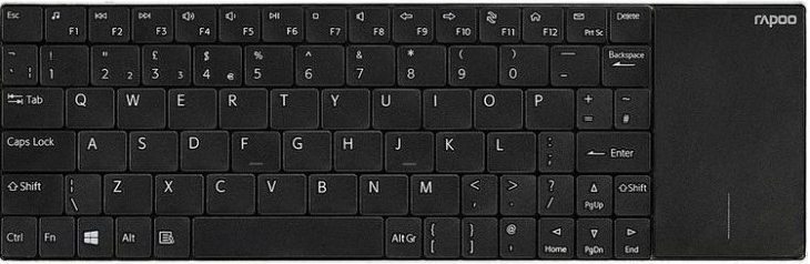 Клавіатура RAPOO E2710 Black (E2710 black) в Києві