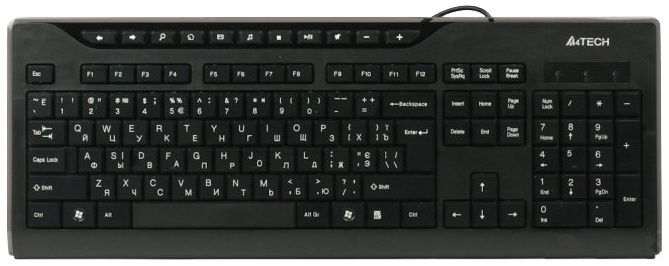 Клавіатура A4Tech KD-800 USB Black в Києві