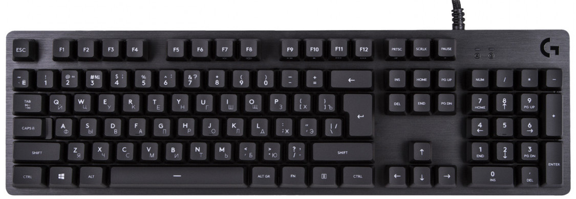 Ігрова клавіатура LOGITECH G413 Carbon RUS USB Red Led Black (920-008309) · 2