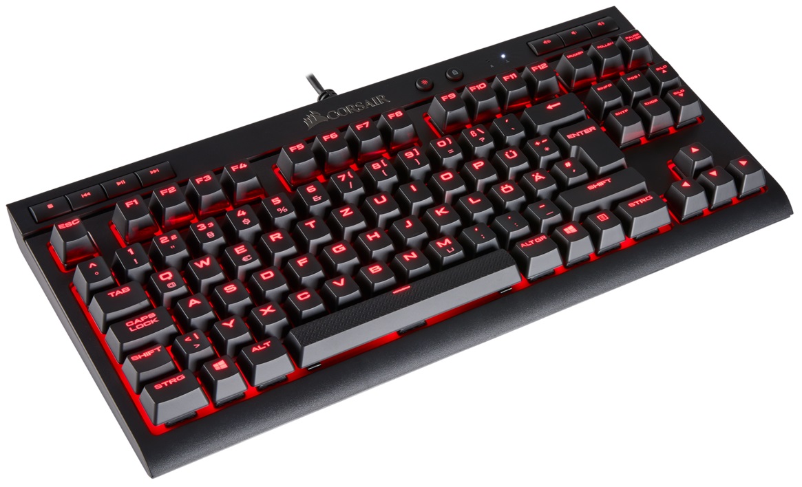 Клавіатура ігрова CORSAIR K63 RGB Cherry MX Red USB Black (CH-9115020-RU) · 4