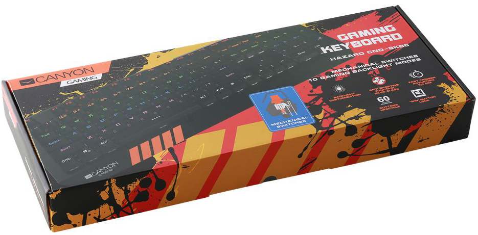 Ігрова клавіатура CANYON Hazard GK-6 USB Black (CND-SKB6-RU) · 3