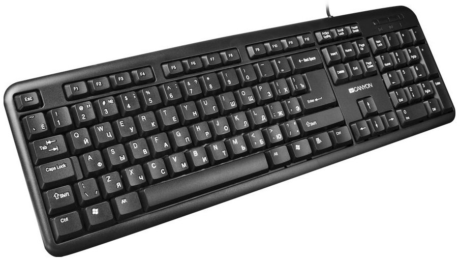 Клавіатура CANYON KB-1 USB Black (CNE-CKEY01-RU) · 2