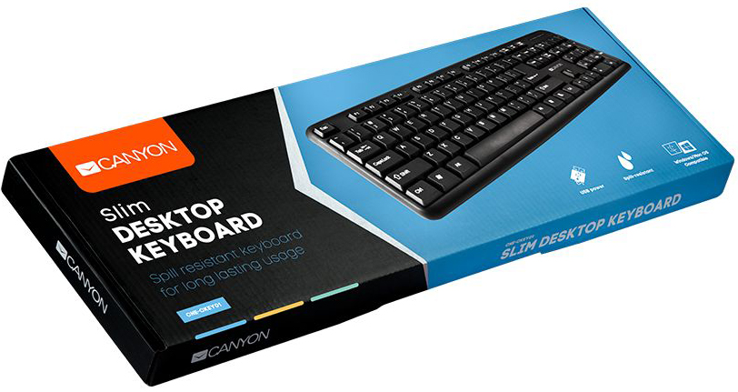 Клавіатура CANYON KB-1 USB Black (CNE-CKEY01-RU) · 3