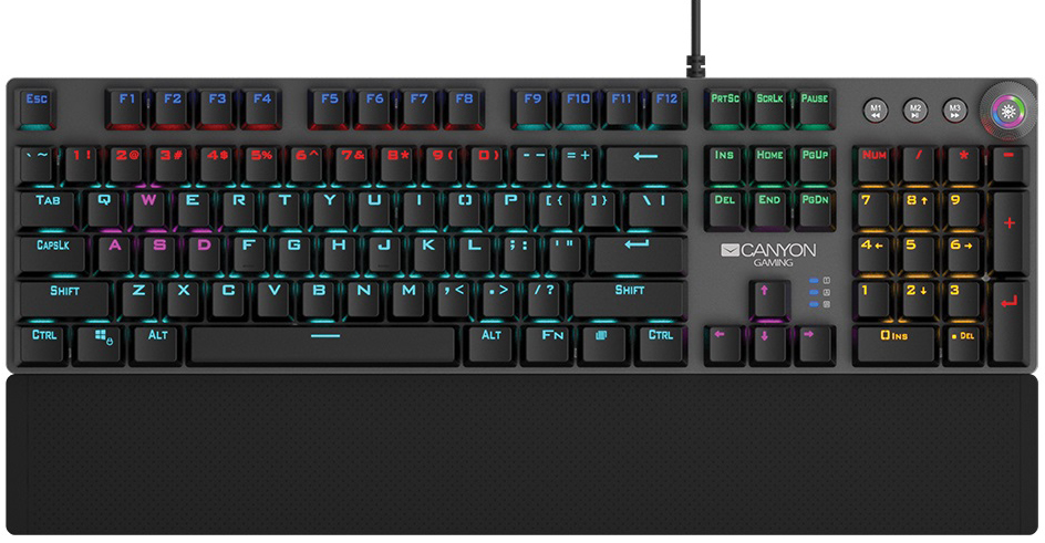 Ігрова клавіатура CANYON Nightfall GK-7 USB Black (CND-SKB7-RU)