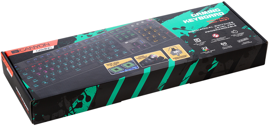Ігрова клавіатура CANYON Nightfall GK-7 USB Black (CND-SKB7-RU) · 4
