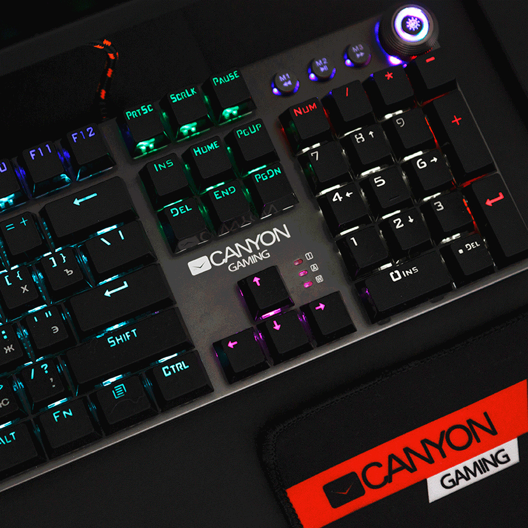 Ігрова клавіатура CANYON Nightfall GK-7 USB Black (CND-SKB7-RU) · 6