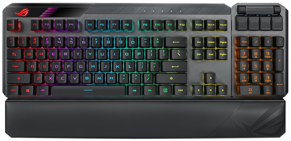 Клавиатура игровая ASUS ROG CLAYMORE II Red Switch WL/BT/USB RU RGB, Black (90MP01W0-BKRA00) в Киеве