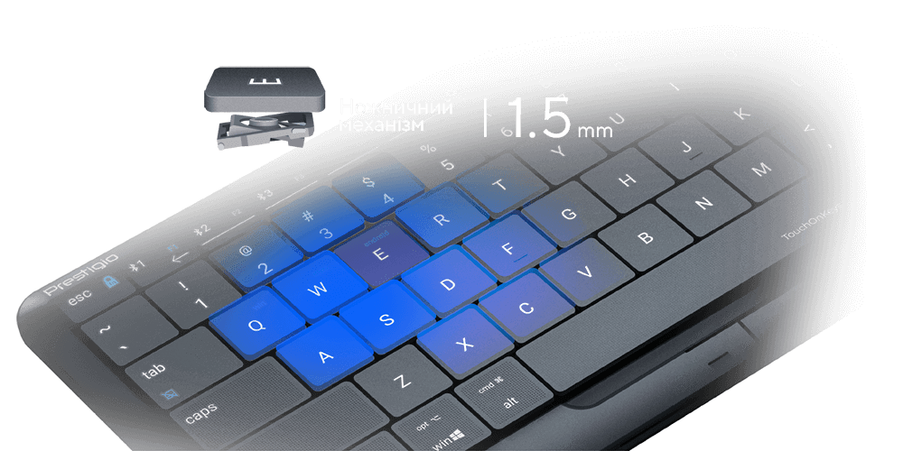 ᐉ Клавиатура PRESTIGIO Click&Touch 2 Bluetooth (PSKEY2SGRU