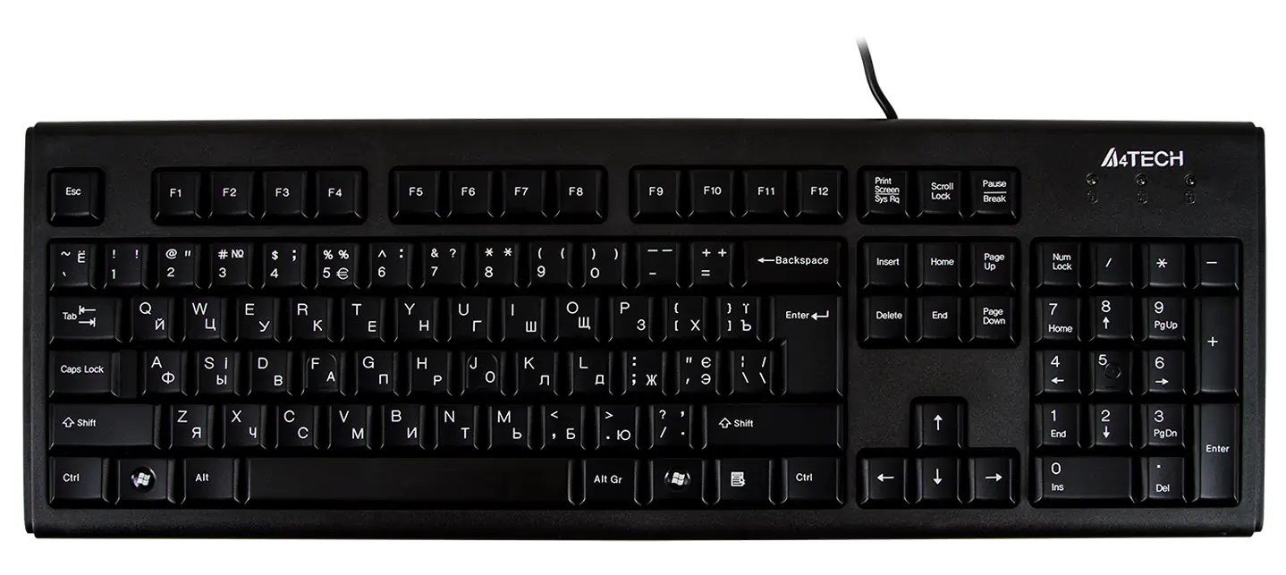 Клавiатура A4TECH KR-83 PS/2 Black в Києві