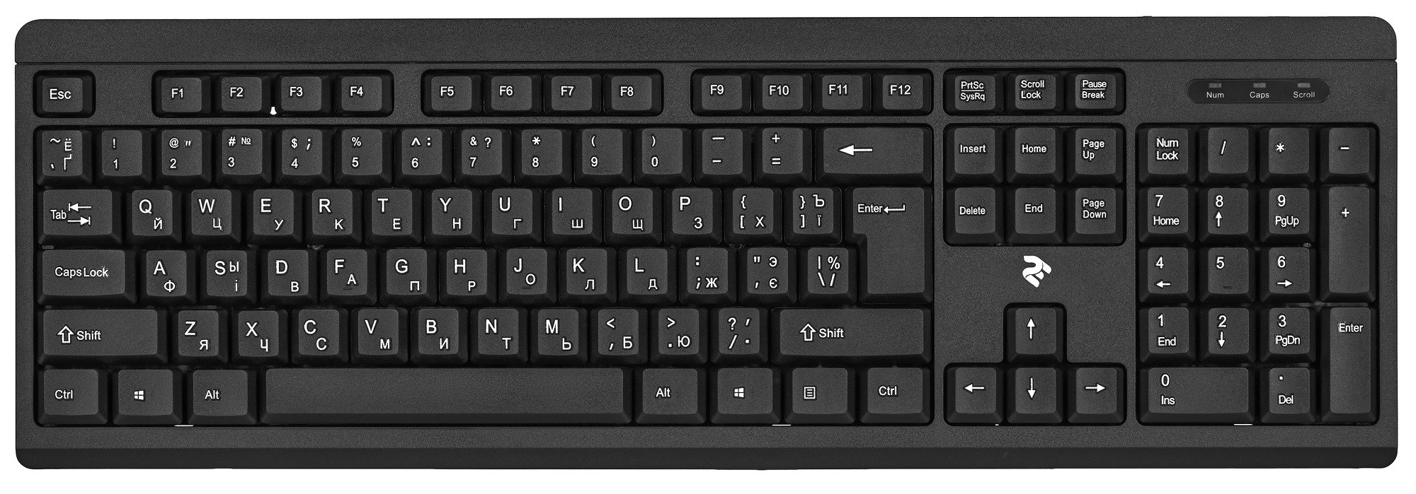 Клавиатура 2E KS108 USB Black (2E-KS108UB) в Киеве
