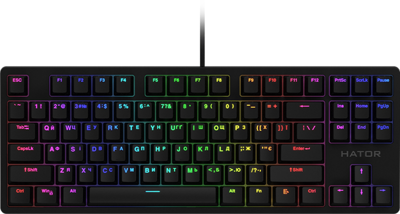 Ігрова клавиатура HATOR Rockfall TKL Mecha USB Black (HTK-621) в Києві