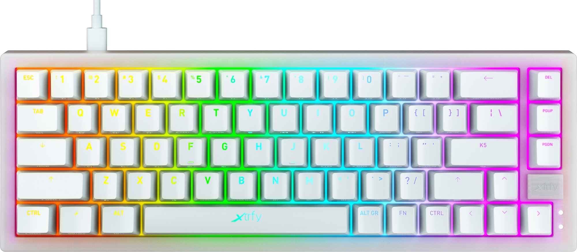 Игровая клавиатура XTRFY K5 USB White (K5-RGB-CPT-TPWHITE-R-UKR) в Киеве