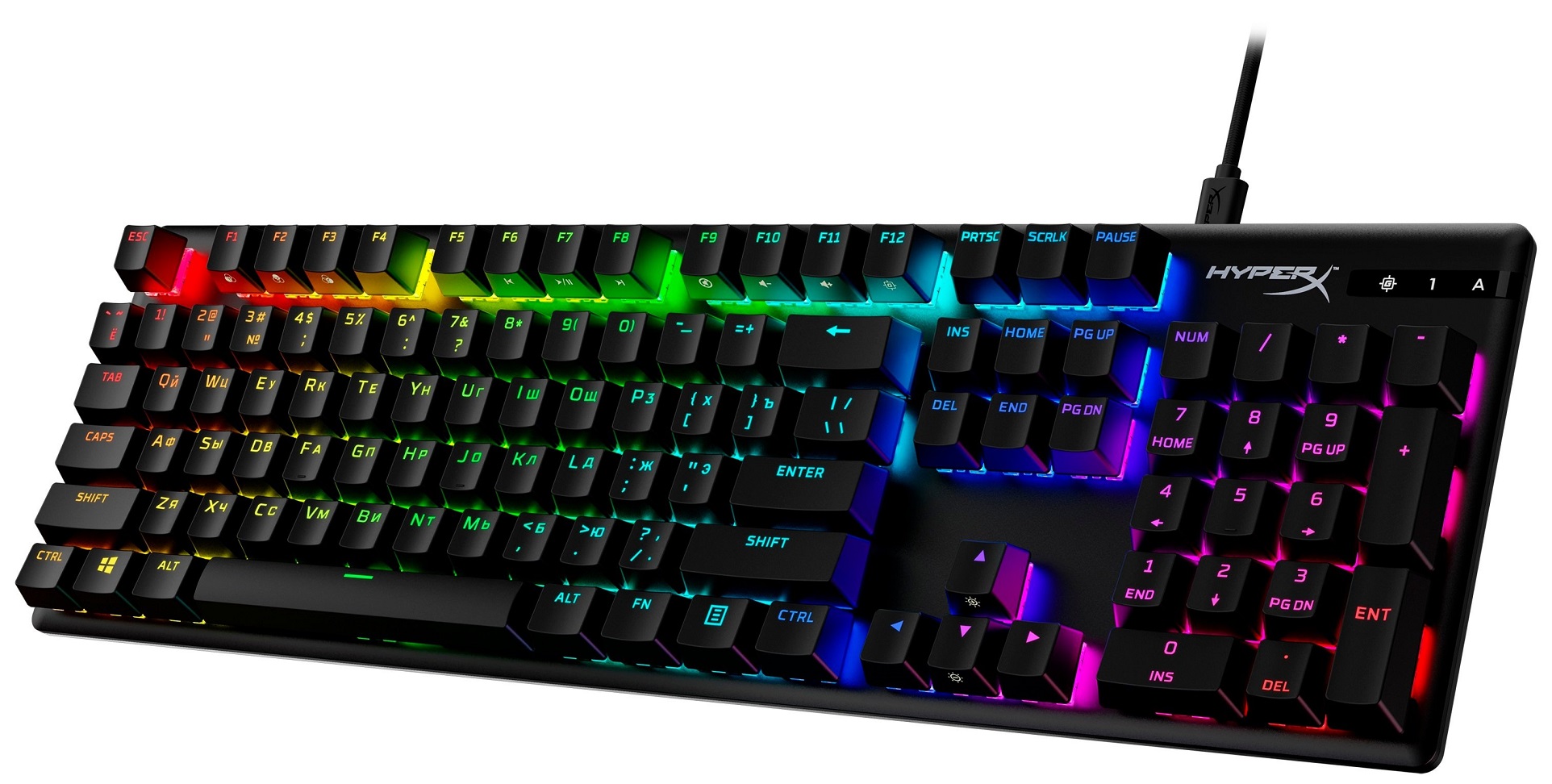 Ігрова клавіатура HYPERX Alloy Origins Red USB Black (639N3AA) · 3