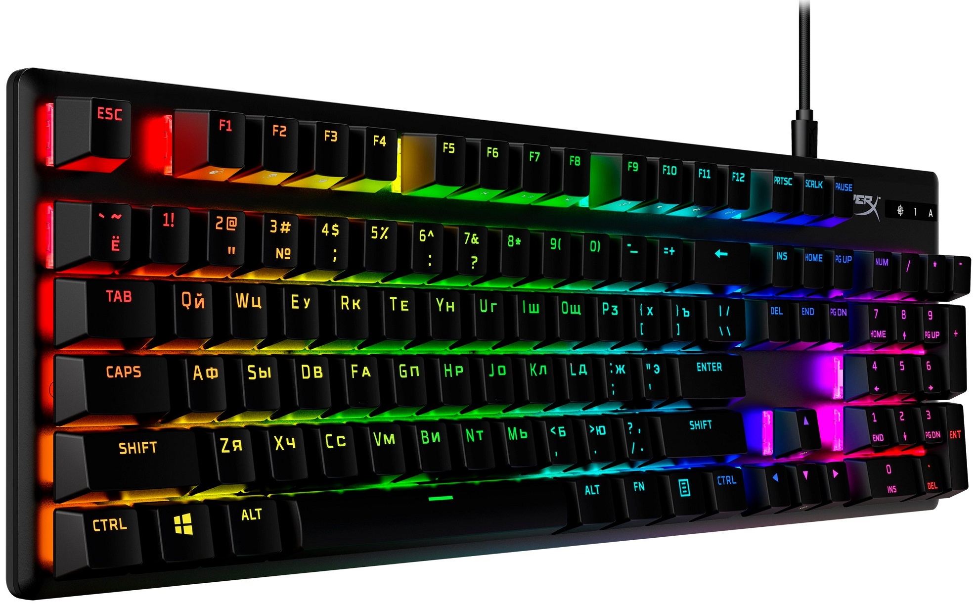 Ігрова клавіатура HYPERX Alloy Origins Red USB Black (639N3AA) · 4