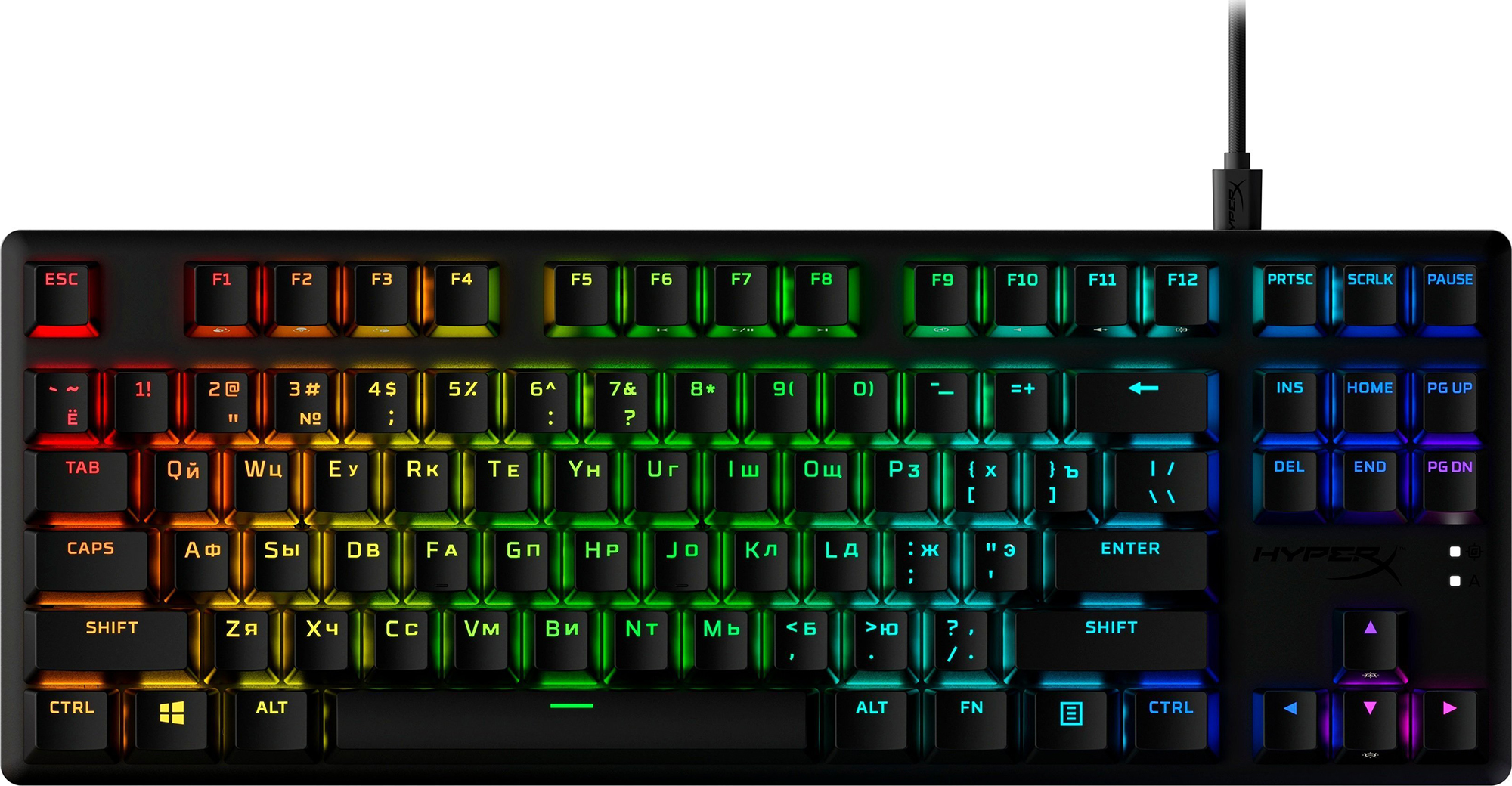 Ігрова клавіатура HYPERX Alloy Origins Core PBT Aqua USB Black (639N9AA) в Києві