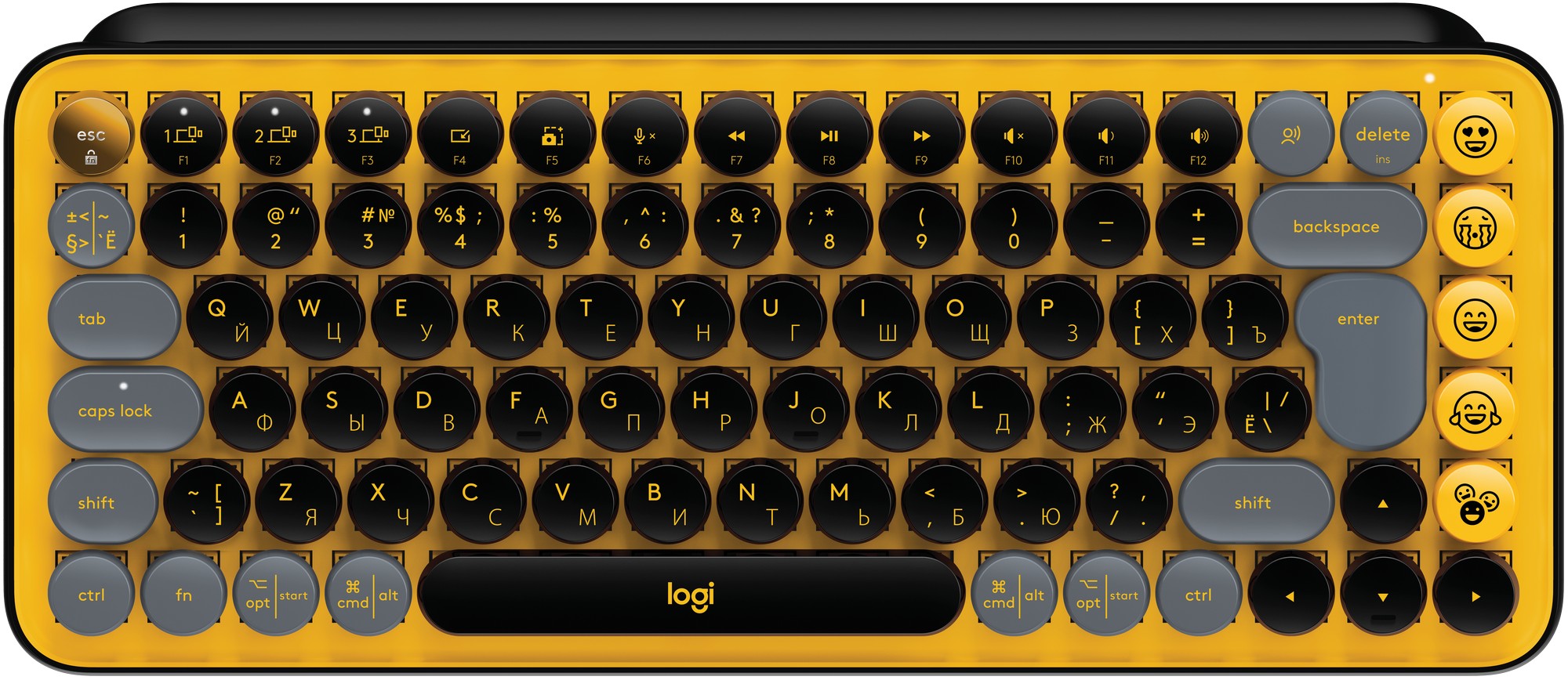 Клавіатура LOGITECH POP Keys Wireless Mechanical Blast Yellow (920-010735) в Києві