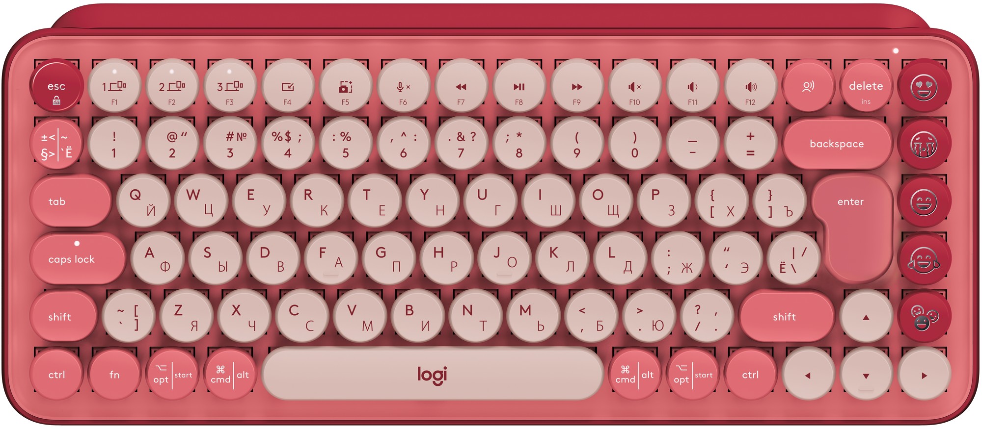 Клавиатура LOGITECH POP Keys Wireless Mechanical Heartbreaker Rose (920-010737) в Киеве