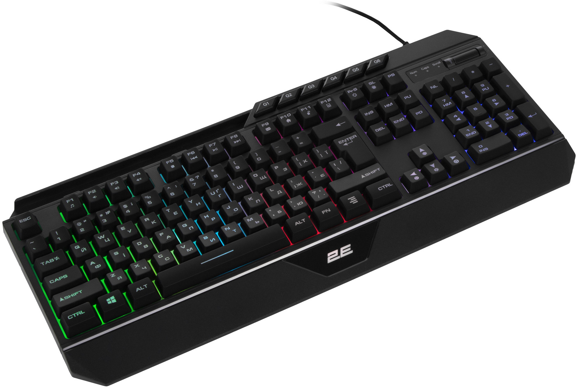 Ігрова клавіатура 2E GAMING KG315 RGB USB Black Ukr (2E-KG315UBK) · 2
