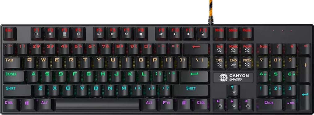 Игровая клавиатура CANYON Deimos GK-4 Rainbow LED (CND-SKB4-US) в Киеве