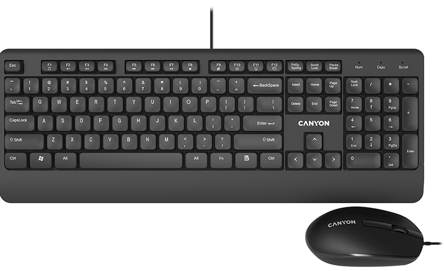 Игровой комплект 2в1 CANYON SET-14 USB Black (CNE-CSET4-RU) в Киеве