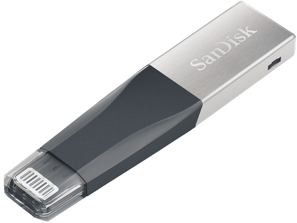 USB-накопичувач 64GB SANDISK iXpand Mini USB 3.0/Lightning Black/Silver (SDIX40N-064G-GN6NN) в Києві