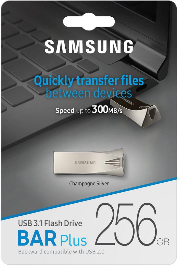 Накопичувач USB 256GB Samsung Bar Plus Champagne Silver (MUF-256BE3/APC) в Києві