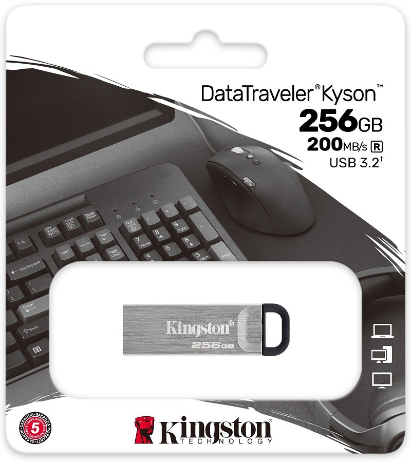 USB-накопичувач 256GB KINGSTON DataTraveler Kyson USB 3.2 (DTKN/256GB) · 5