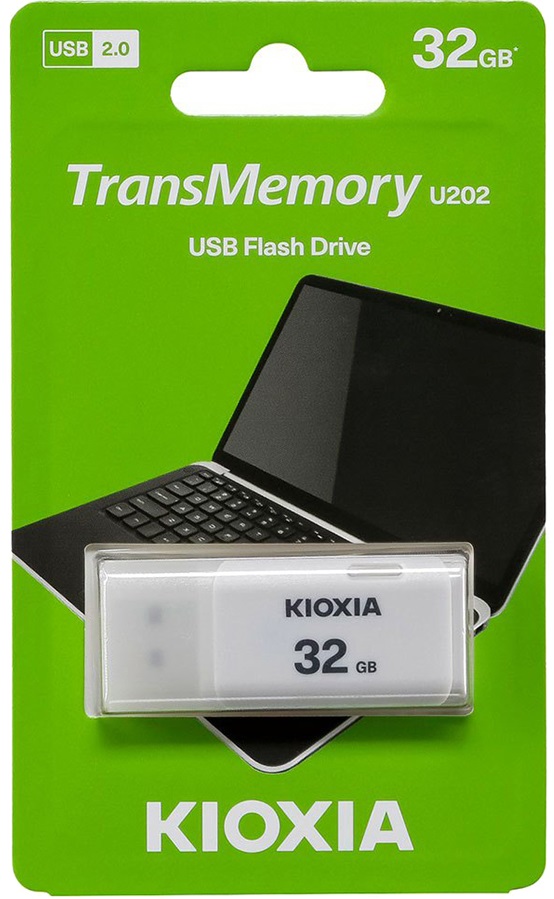 USB-накопичувач 32GB KIOXIA Hayabusa U202 USB 2.0 White (LU202W032GG4) · 3