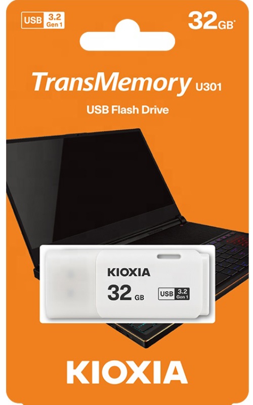 USB-накопичувач 32GB KIOXIA Hayabusa U301 USB 3.2 White (LU301W032GG4) · 3