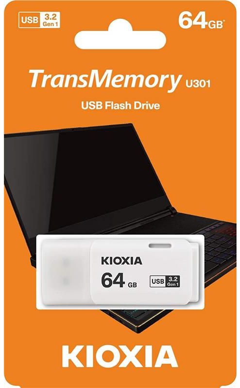 USB-накопичувач 64GB KIOXIA Hayabusa U301 USB 3.2 White (LU301W064GG4) · 3
