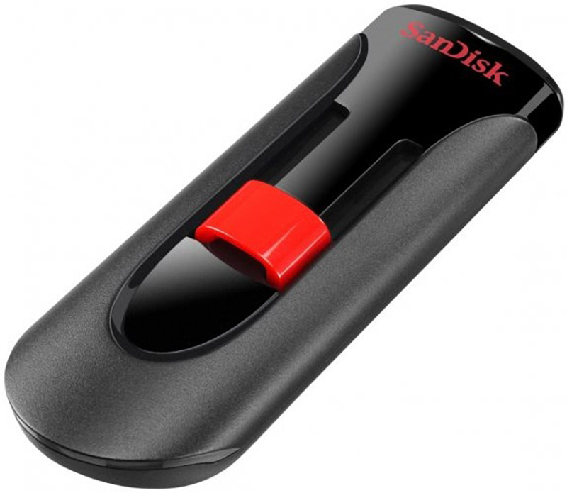 USB-накопичувач USB 128Gb SANDISK Cruzer Glide USB 2.0 Black/Red (SDCZ60-128G-B35) в Києві