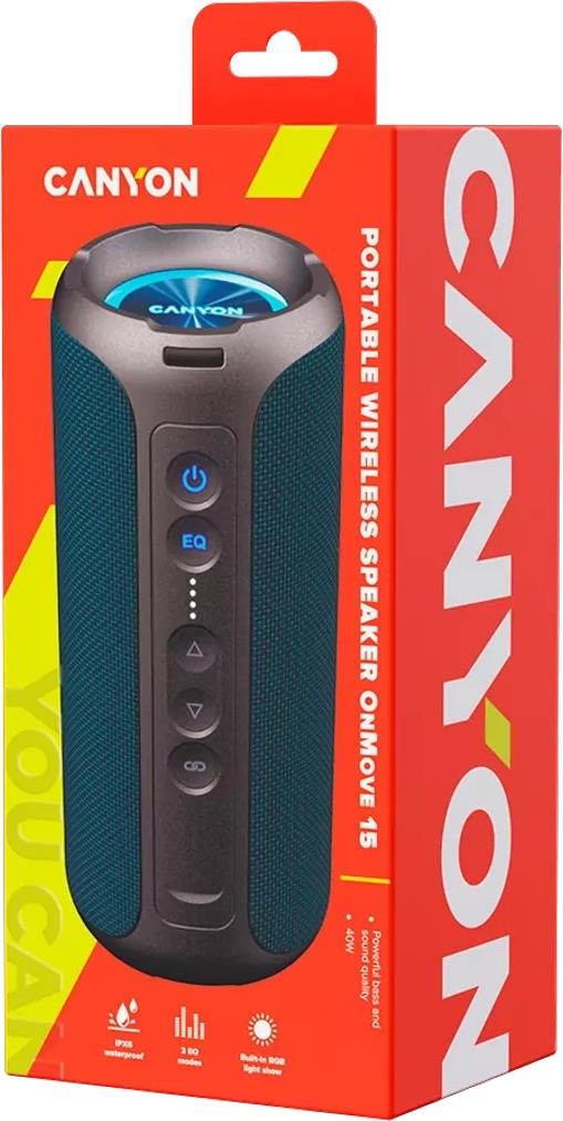 Портативна акустика CANYON OnMove 15 Dark Blue (CNE-CBTSP15BK) · 5