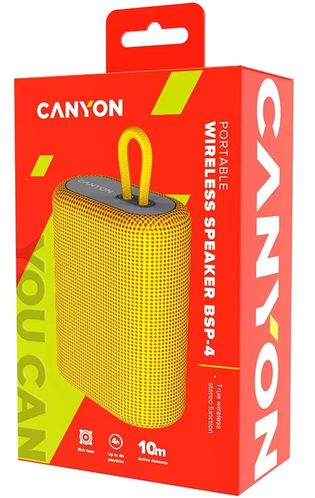 Портативна акустика CANYON BSP-4 Yellow (CNE-CBTSP4Y) · 4