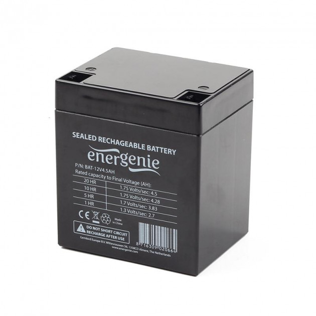

Аккумуляторная батарея EnerGenie 12V 4.5AH (BAT-12V4.5AH) AGM