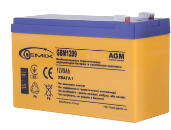 

Аккумуляторная батарея Gemix 12V 9AH (GBM1209) AGM