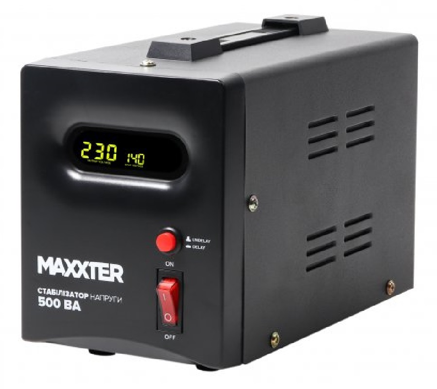 Стабілізатор MAXXTER MX-AVR-S500-01 Black в Києві