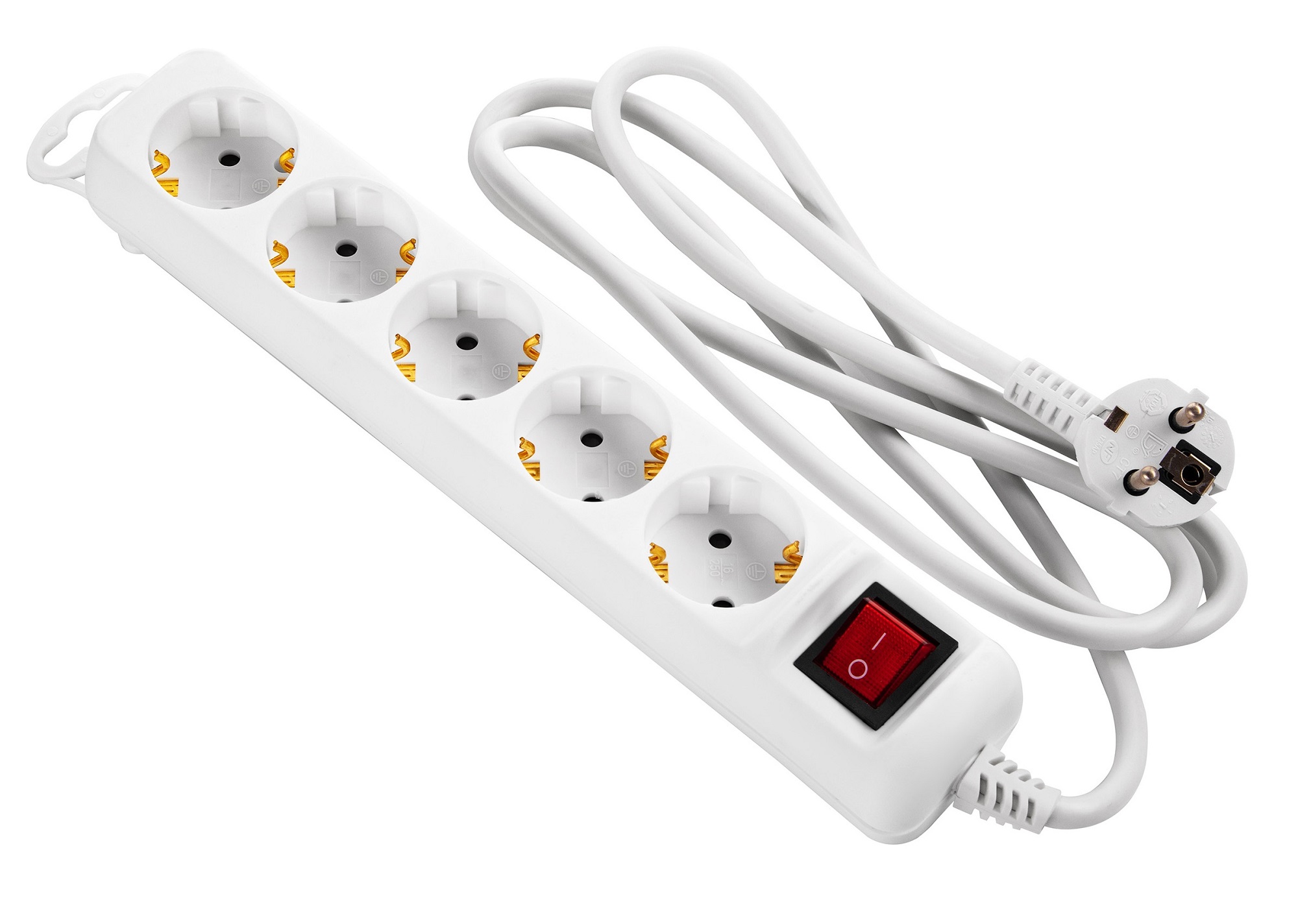 Мережевий подовжувач 2Е 5р 1.5м White (2E-U05ESM1.5) · 2