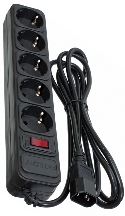 Сетевой фильтр PATRON 5р 2м Black (SP-1055U) в Киеве