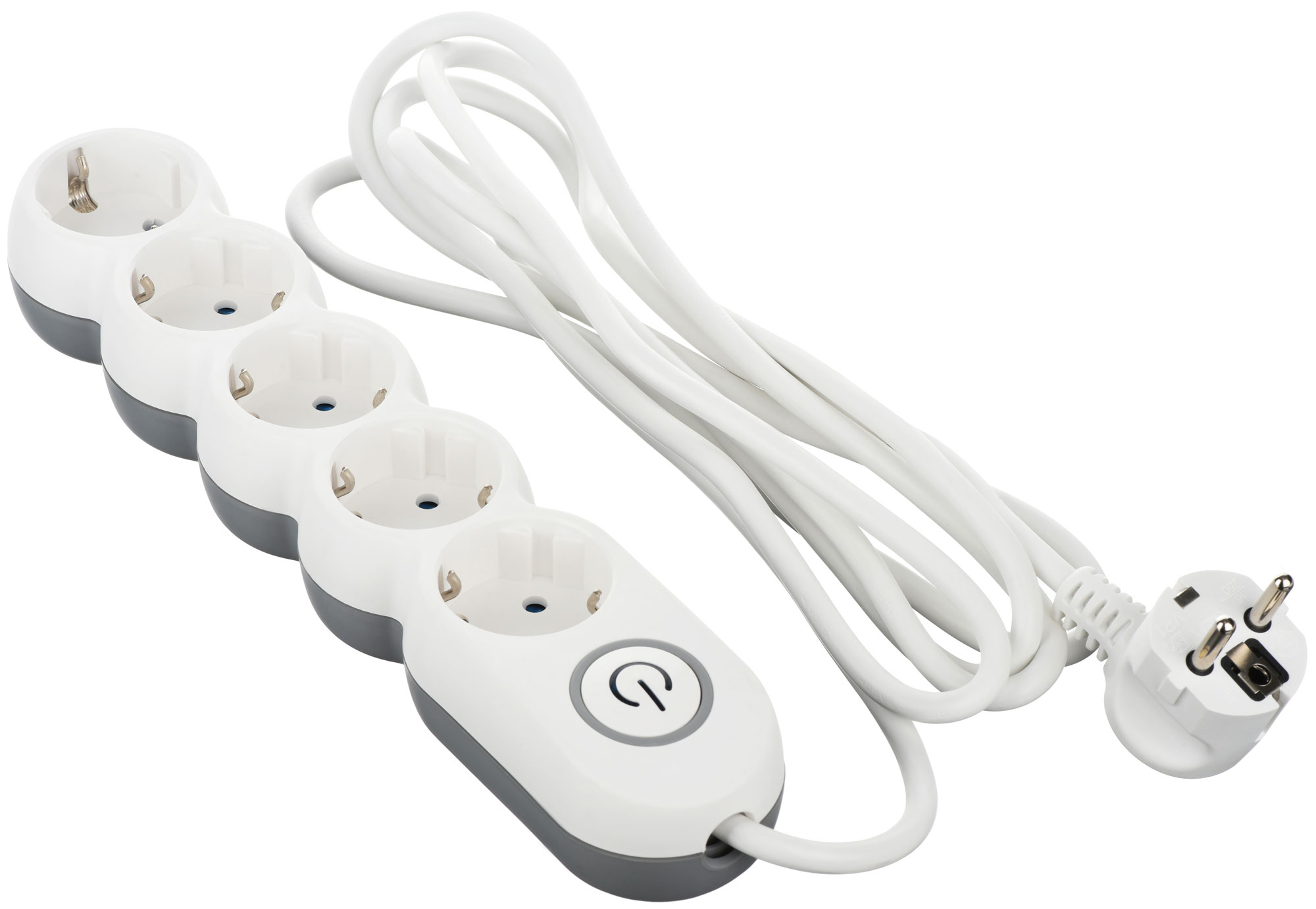 Мережевий фільтр 2Е Plus 5XSchuko 3G 5р 3м White · 3