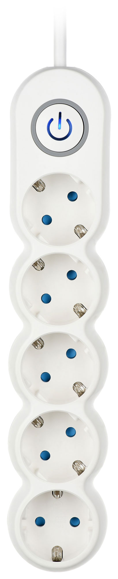 Мережевий фільтр 2Е Plus 5XSchuko 3G 5р 3м White в Києві