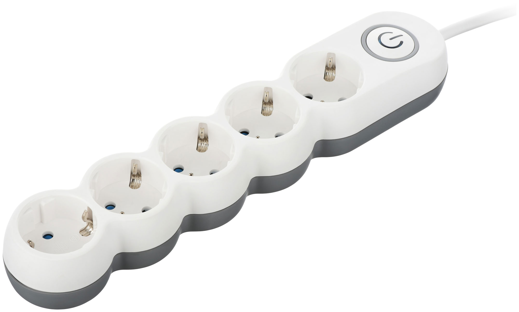 Мережевий фільтр 2Е Plus 5XSchuko 3G 5р 3м White · 2
